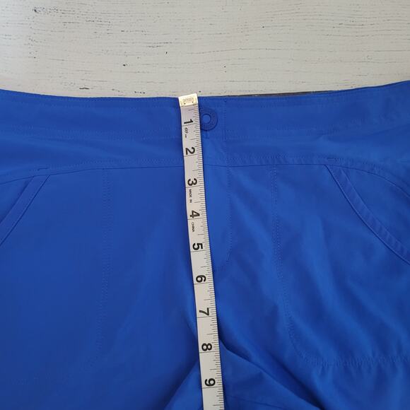 Athleta Size 12 Costa Shorts in Caspian Blue Drawstring Lightweight Summer Beach - Picture 9 of 11